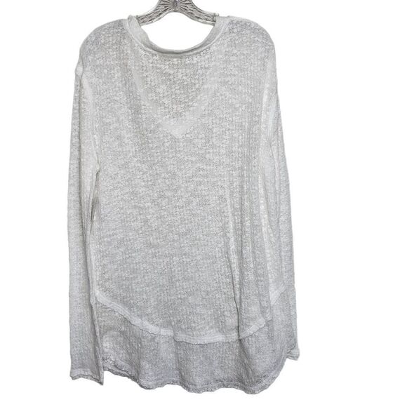Free People Ocean Air Hacci Long Sleeves White Size Medium - Picture 11 of 12